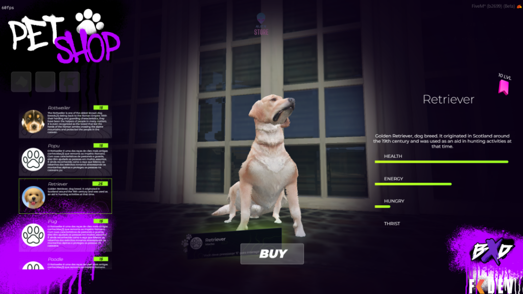 Petshop para CREATIVE - FIVEM