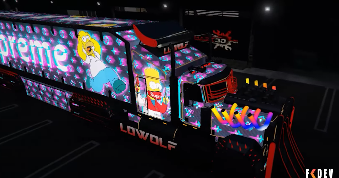 CARRETA SUPREME ANIMADA / Truck Supreme Glowing | 3D animation - FIVEM