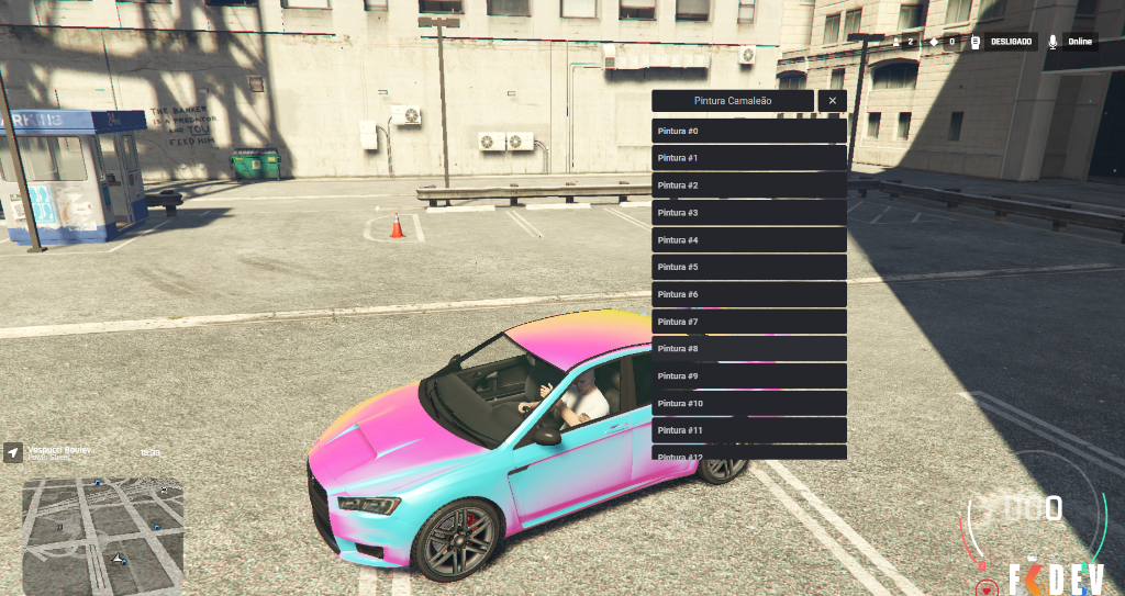 SCRIPT DE PINTURA DE VEÍCULO CAMALEÃO / CHAMELEON VEHICLE PAINTING SCRIPT GTA RP FIVEM