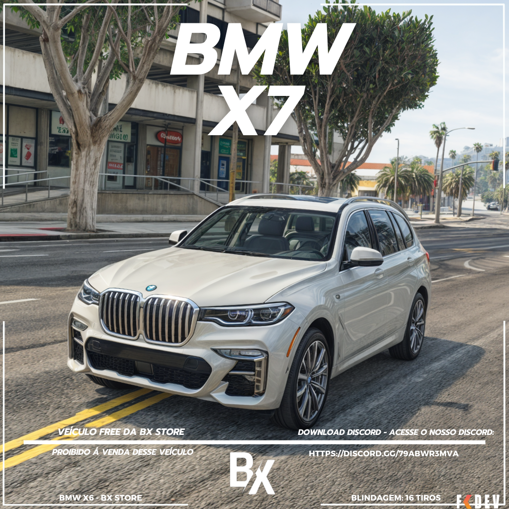 BMW X7 Blindagem 16 Tiros 4 Passageiros GTA RP FIVEM