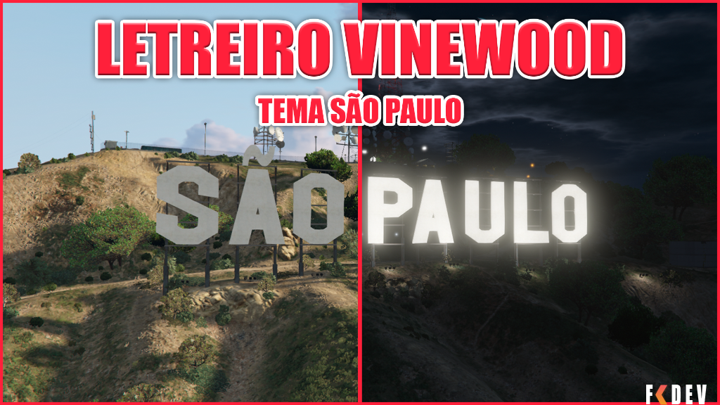 LETREIRO VINEWOOD SÃO PAULO GTA RP FIVEM