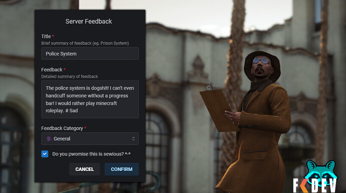 Server Feedback