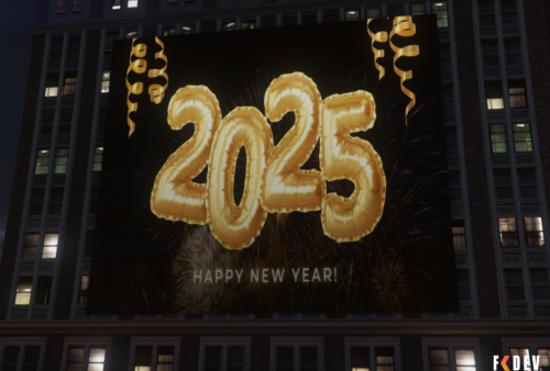 Mais informações sobre "BILLBOARD HAPPYNEWYEAR 2025 / BANNER DA PRAÇA COM FELIZ ANO NOVO 2025"