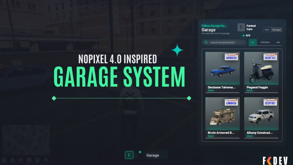 Garages Nopixel Inspired 4.0 / GARAGEM INSPIRADA NO NOPIXEL 4.0