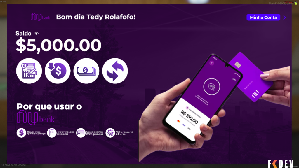 Mark Bank - Nubank para FIVEM