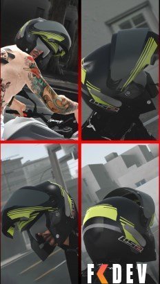 Capacete LS2 Robocop. para GTA RP FIVEM