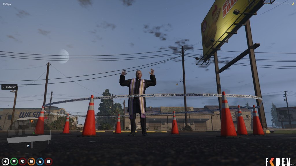 COLOCAR FAIXAS E CONES PARA SINALIZAR ALGO NO GTA RP FIVEM