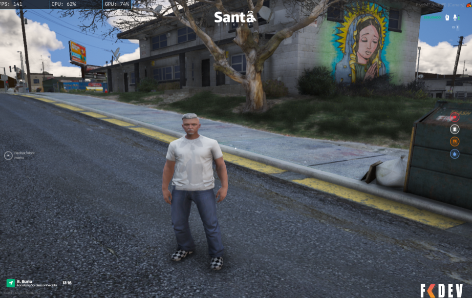 HUD SANTA GROUP V3 PARA GA RP FIVEM