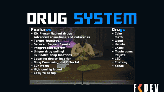 Sistema de drogas DRC Drugs V1 para GTA RP FIVEM