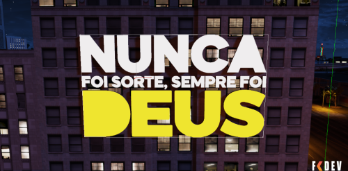 Mais informações sobre "PLACA NUNCA FOI SORTE SEMPRE FOI DEUS NA PRAÇA"