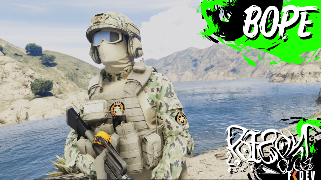 BOPE Pack ADDON com 52 peças (26 femininas e 26 masculinas) GTA RP FIVEM