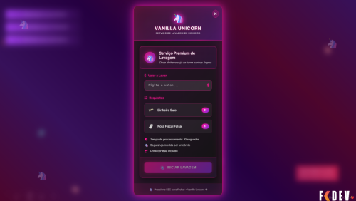 Mais informações sobre "Sistema de Lavagem de Dinheiro Vanilla Unicorn para FiveM – Roleplay Realista e Automatizado - OPENSOURCE"