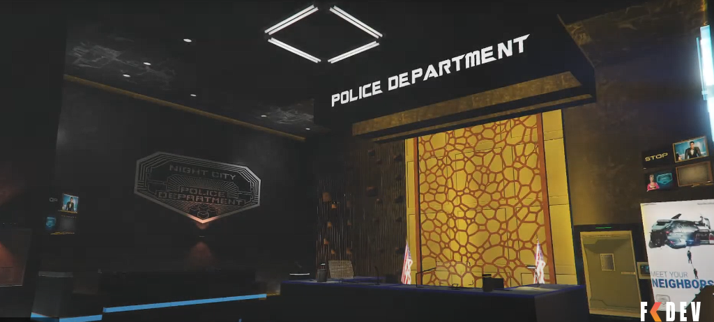 Interio da DP da Praça