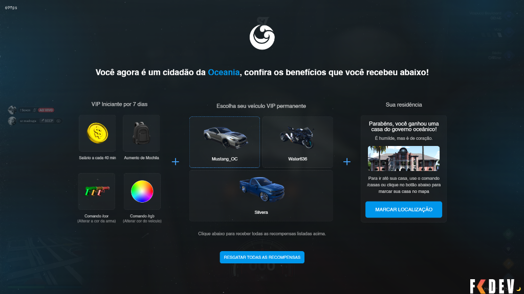 Sistema de Recompensa inicial