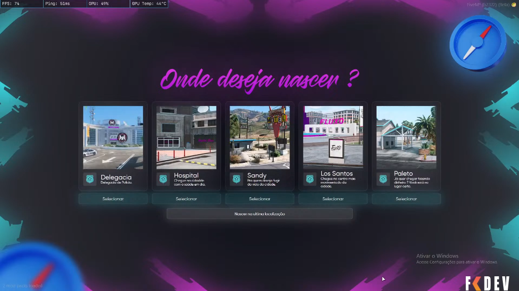 SCRIPT DE SPAWN FLUXO PARA FIVEM