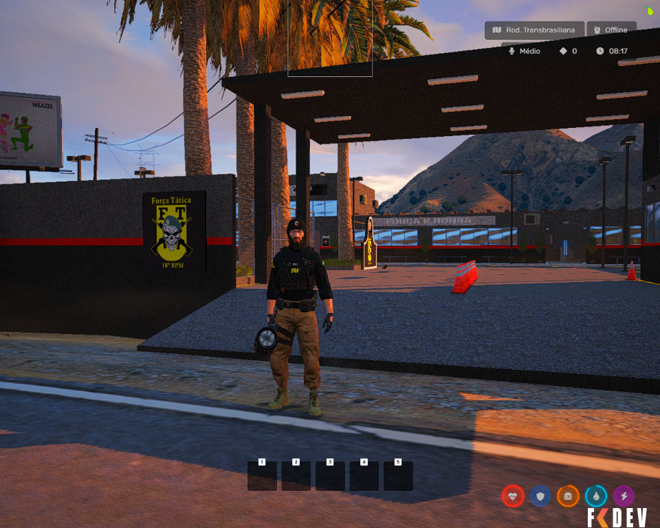 Batalhão Forca Tática, próximo a mineradora