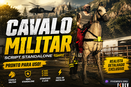 Mais informações sobre "Cavalo Militar para FiveM | Script Standalone Completo e Realista"